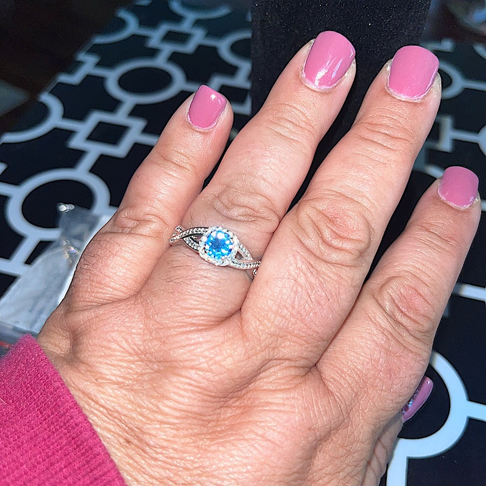 Unicorn favorite 2427 (blue stone)- Bomb Party sterling silver ring.